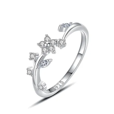 Small Flower Sterling Silver Ring Female Japanese And Korean Simple Index Finger Ring