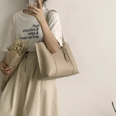 Casual tote bag all-match one-shoulder handbag