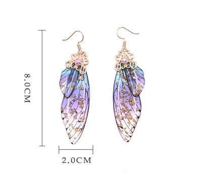 Fashion Butterfly Wings Bridal Earrings Women