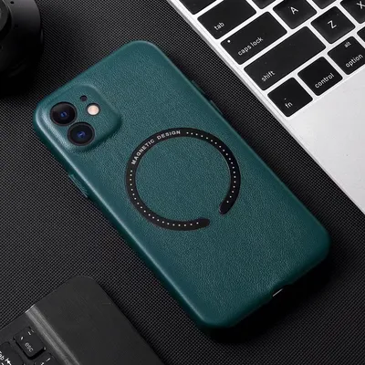 Magnetic Leather Fine Hole Phone Case
