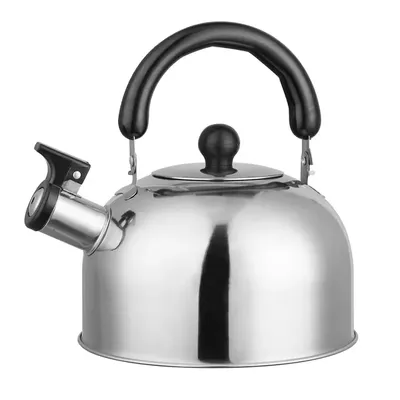 2.1Quarts Stainless Steel Whistling Tea Kettle Stovetop Induction Gas Teapot With Insulated Handle Camping Kitchen Office