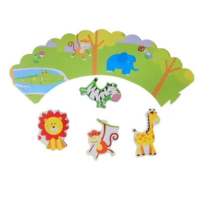 Jungle Animal Cartoon Paper Plate Disposable Tableware