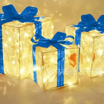 صندوق هدايا عيد الميلاد المضيء، عين القطة الليزرية، صندوق هدايا مضيء، عيد الميلاد