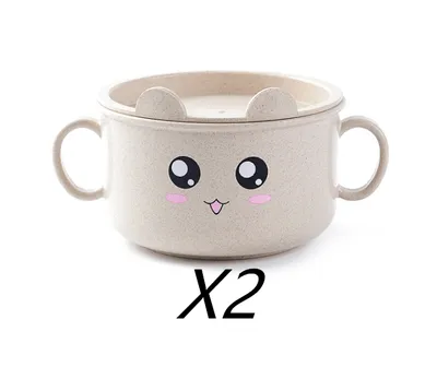 Thickened cartoon bowl with lid