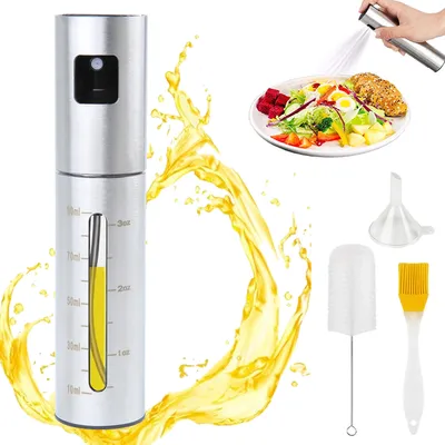 1 00ml Oil Sprayer For Cooking Portable Versatile Stainless Steel Olive Oil Spray Bottle Used For Salad Making Grilling Kitchen