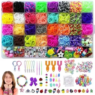 10000 Loom Bands - Kit Includes Colourful Premium Rubber Quality Craft Kit