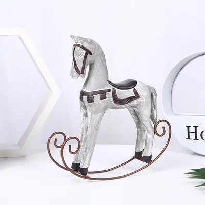 Wooden Horse Resin Craft Decoration Artwork