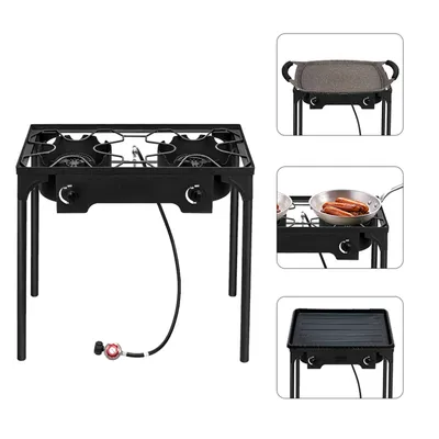 Rectangular Double Eyed Four Legged Gas Burner