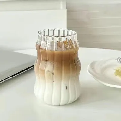INS Wind Fat Dudu Glass Cup With Straw Large Capacity