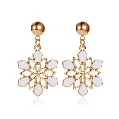 Christmas Snowflake Pumpkin Rainbow Earrings Women