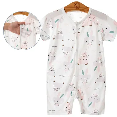 Summer thin long-sleeved newborn baby romper
