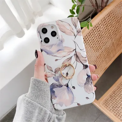 Ring Holder Phone Case Magnolia Flower