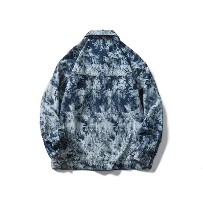 Men's Autumn Loose Hip Hop Street Gradient Tie Dye Premium Sense Jacket