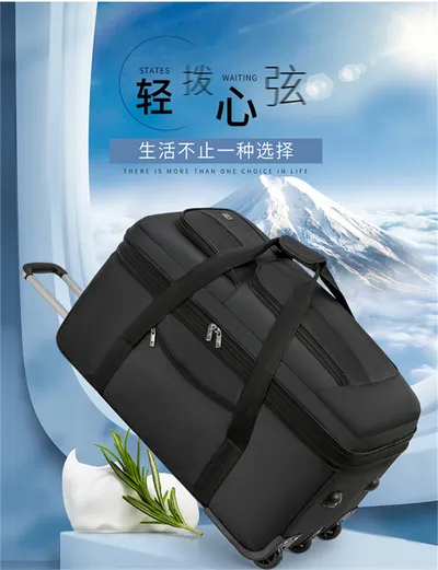 Women Travel Suitcase Trolley Bags Wheeled Bag Oxford Waterproof Rolling Luggage Travel Handbag