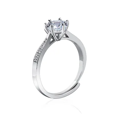 Mossanstone Ring S925 Silver 1 Carat