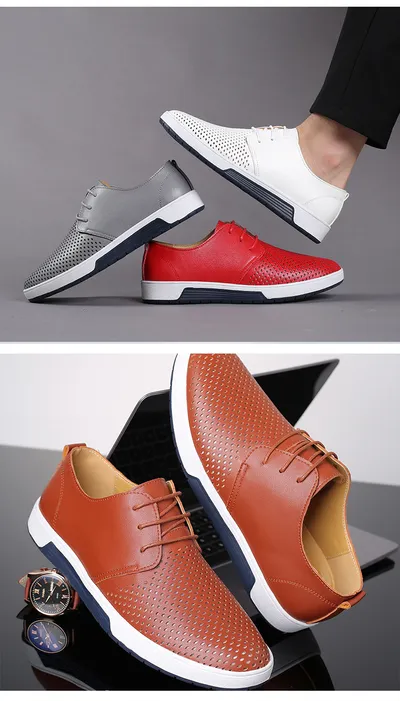 Leather Shoes Men's Business Formal Workwear Shoes Black Trendy Soft Shoes