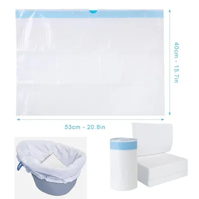 Pack Of 160 Commode Liners With Absorbent Pad Odorless Disposable Bags Universal