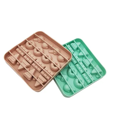 DIY Kids Square Love Cartoon Candy Cake Silicone Mold