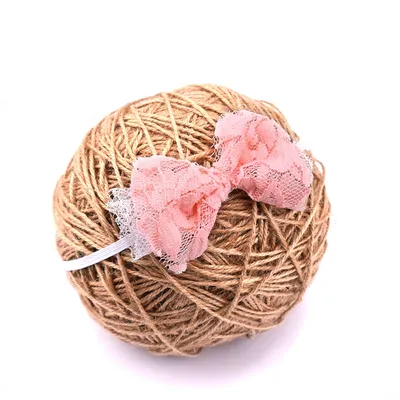 Baby Lace Romper Bowknot Hair Tie Set