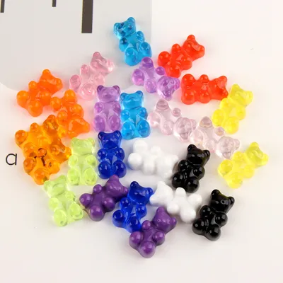 Jelly Transparent Bear Resin Accessories Creative Diy Earrings Necklace Material