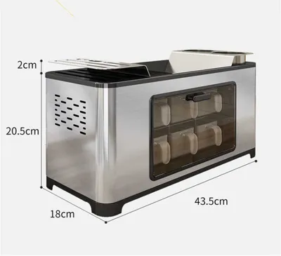 Stainless Steel Kitchen Sauce Seasoning Jar Tool Post Chopsticks Boxes Capped Necessities Sauce Vinegar Dressing Shelf