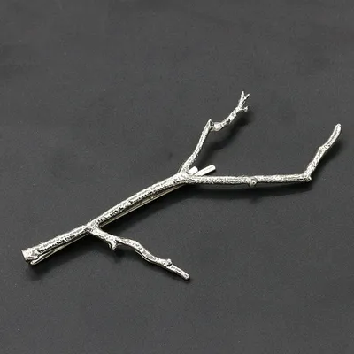 Metal branch women's hair clip