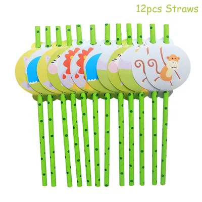 Jungle Animal Cartoon Paper Plate Disposable Tableware