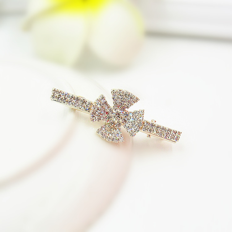 Korean Hair Accessories Rhinestone Bangs Clip