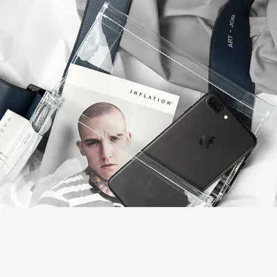 Men's transparent waterproof crossbody bag