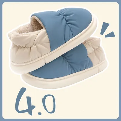 ShoesThick Soled Lovers' Indoor Bag Heel Velvet Home Moon Shoes