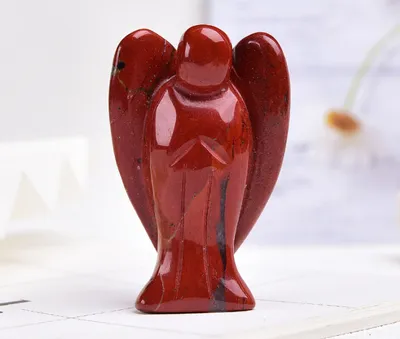 Natural Crystal 2 Inch Angel Ornaments Wishing Patron Saint Original Stone Handpiece Decorative Crafts