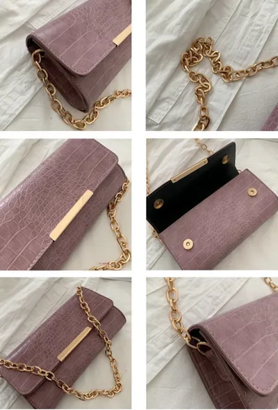 Fashion Simple Solid Color Single Shoulder Small Square Bag