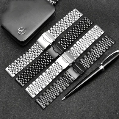 Solid stainless steel strap
