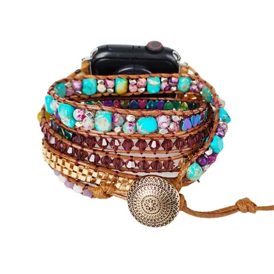 Natural  Quartz Rough Woven Watch Band