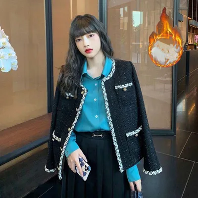 Short Tweed French Style Stylish Little Fragrance Jacket
