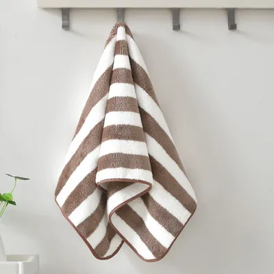 Home Warp Knitting Coral Fleece Wide Towel