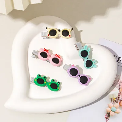 Glasses Hair Accessory, Broken Hairpins, Cartoon Duckbill Clips