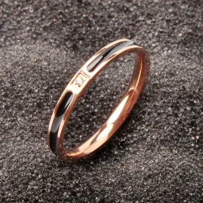 Titanium Steel Diamond Ring