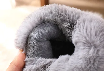 Children's Bag Heel Plus Plush Thick  Warm Cotton Shoes