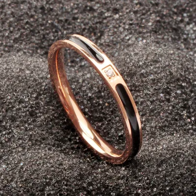Titanium Steel Diamond Ring