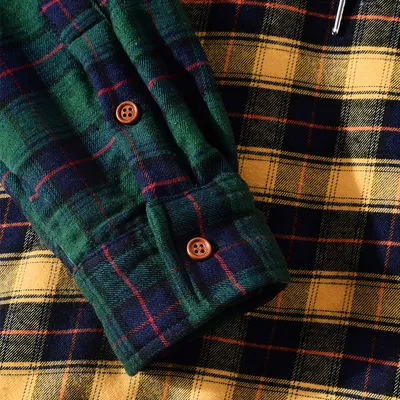 Men's Hooded Jacket Fashion Casual Long Sleeve Plaid Jacket