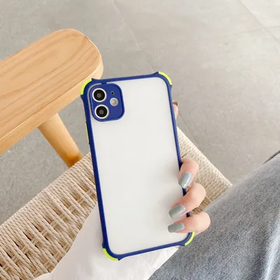 Skin Feel Frosted Mobile Phone Case Fine Hole Four Corners Anti-drop Color Mobile Phone Case