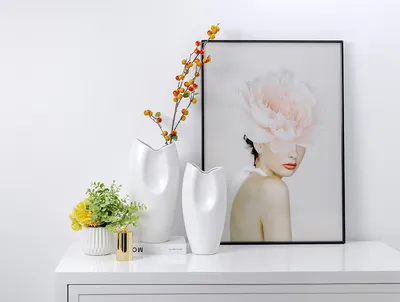 Creative Living Room Decoration Vase Modern Home Accessories Ceramic Crafts Ornaments