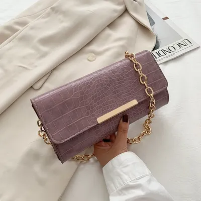 Fashion Simple Solid Color Single Shoulder Small Square Bag