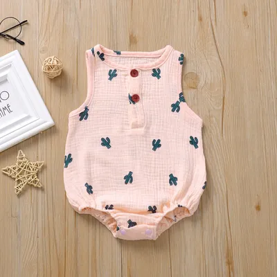 Infant Baby One-Piece Romper Sweat-Absorbent And Breathable Triangle Romper