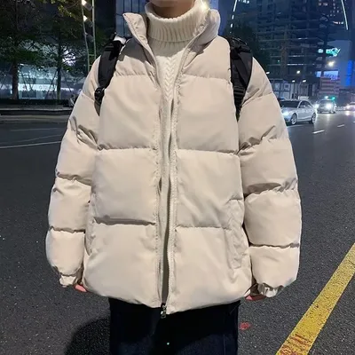 The New Japanese Lazy Simple Temperament Stand-up Collar Cotton Bread Clothes