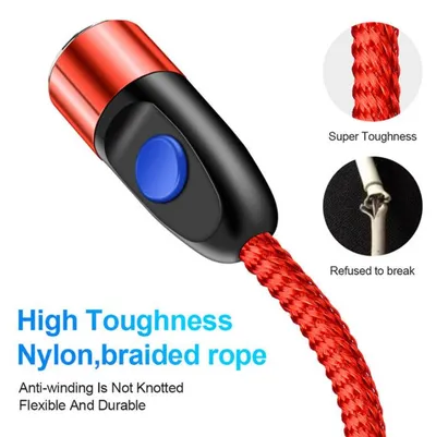 Magnetic Fast Charging Mobile Phone Data Cable Three In One