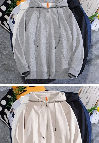 Solid Color Cashmere Cardigan Jacket For Men