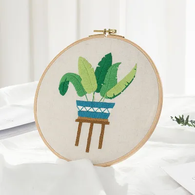 Hand Embroidery Diy Material Bag Cloth Plant Embroidery