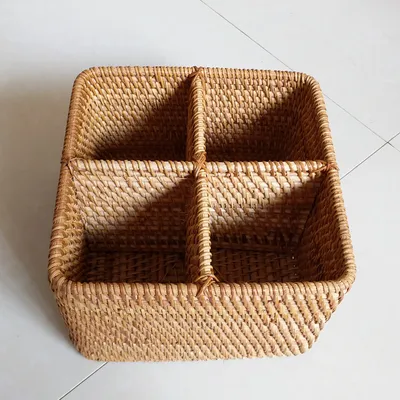 Rattan Woven Sundries Sorting And Sorting Box Storage Box